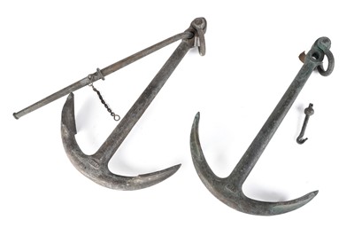 Lot 629 - Two phosphor bronze anchors