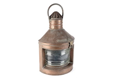 Lot 663 - A copper ship's masthead light