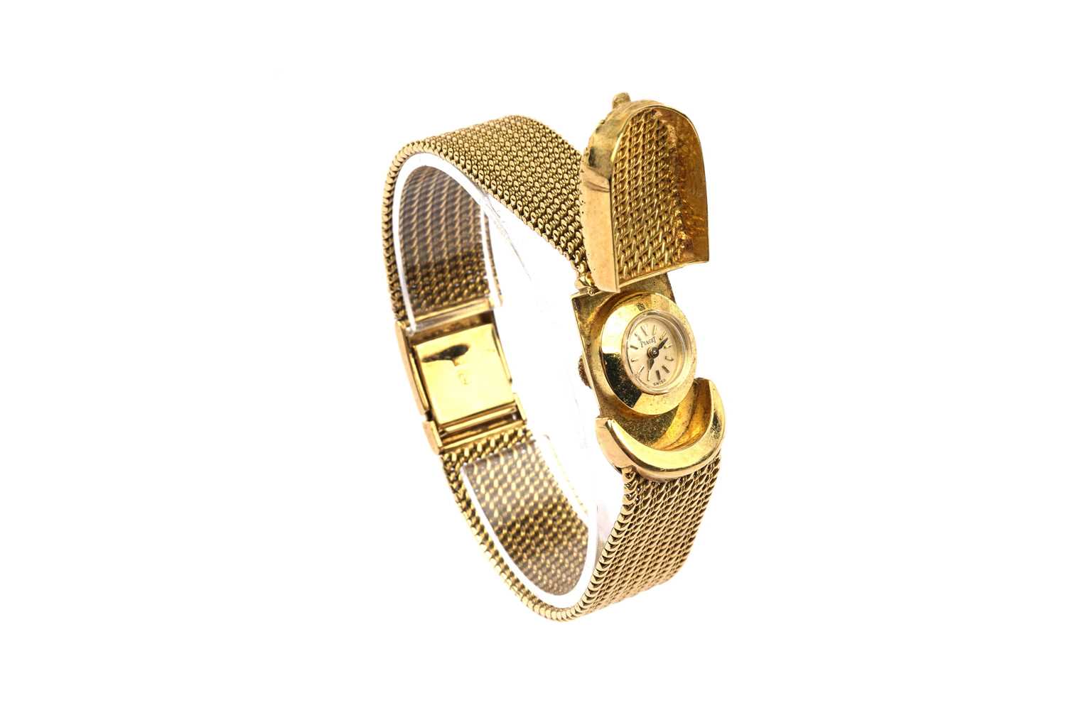 Lot 552 - Piaget: an 18ct yellow gold bracelet watch