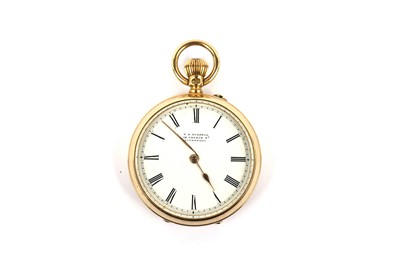 Lot 557 - T.S. Russell, Liverpool: an 18ct yellow gold cased fob watch