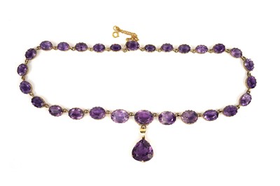 Lot 637 - A Victorian Amethyst necklace and bracelet