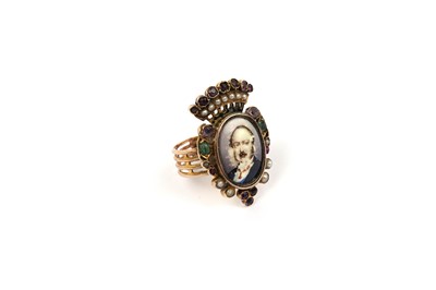 Lot 631 - A Victorian Prince Albert commemorative ring