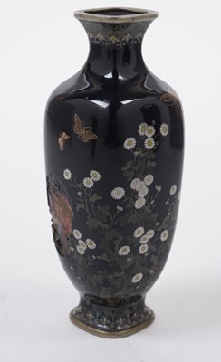 Lot 901 - A pair of Japanese cloisonne vases by Hayashi Kodenji; and five others