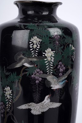 Lot 901 - A pair of Japanese cloisonne vases by Hayashi Kodenji; and five others