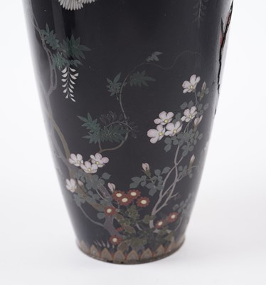 Lot 901 - A pair of Japanese cloisonne vases by Hayashi Kodenji; and five others