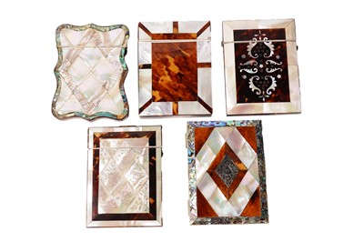 Lot 1387 - Five Victorian card cases