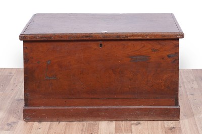 Lot 39 - A Victorian pitch pine blanket box