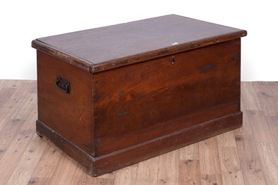 Lot 39 - A Victorian pitch pine blanket box