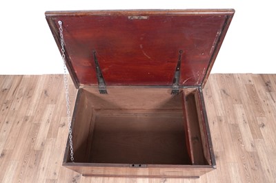 Lot 39 - A Victorian pitch pine blanket box