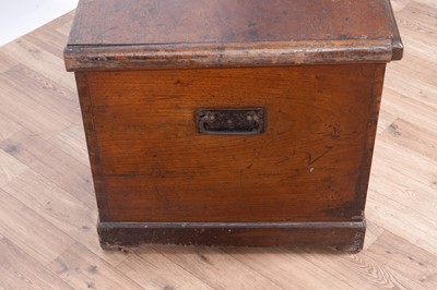 Lot 39 - A Victorian pitch pine blanket box