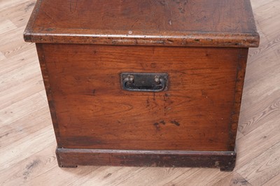 Lot 39 - A Victorian pitch pine blanket box