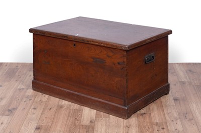 Lot 39 - A Victorian pitch pine blanket box