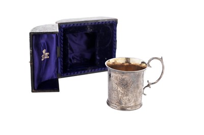 Lot 125 - A Victorian silver christening mug