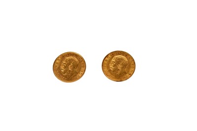 Lot 89 - Two George V gold half sovereigns 1912