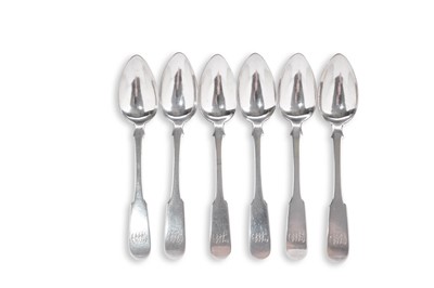 Lot 232 - A set of six George IV Scottish provincial silver teaspoons