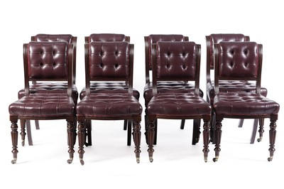 Lot 1441 - A set of eight mid-19th Century mahogany dining chairs by Bell & Coupland Preston