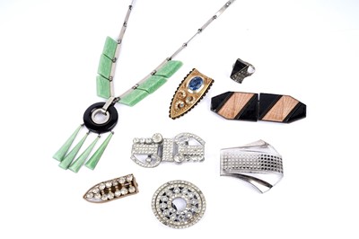 Lot 1508 - A collection of Art Deco jewellery