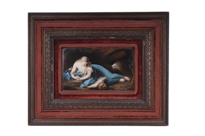 Lot 1006 - A Berlin K.P.M plaque of Mary Magdalene after Batoni