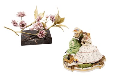 Lot 379 - A Royal Worcester ‘The Picnic’ figure group; and an ‘Argenteuil’ figure