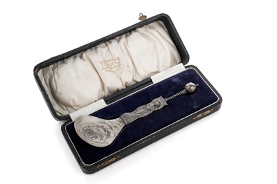 Lot 1109 - A George V silver spoon