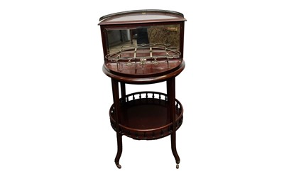 Lot 93 - J. C. Vickery Regent Street: an unusual early 20th Century brass mounted mahogany drinks cabinet