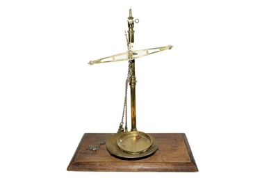 Lot 296 - A set of 19th Century brass scales by W. & T. Avery Ltd