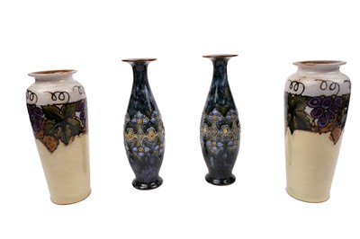 Lot 332 - Two pairs of Royal Doulton vases