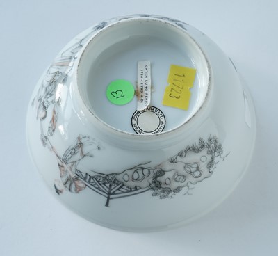 Lot 857 - A Chinese 'en grisaille' bowl