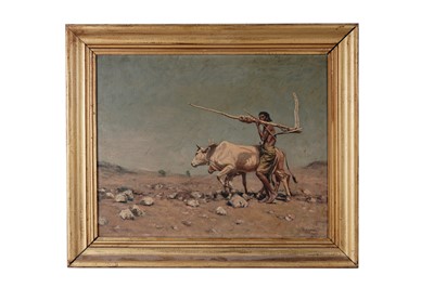 Lot 1678 - John Valentine - Ox Ploughing | oil