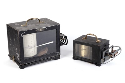 Lot 639 - A metal cased Negretti and Zambra thermograph; and one by Wilson Warden and Co