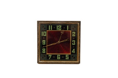 Lot 227 - An Art Deco gilt cased travel/desk clock