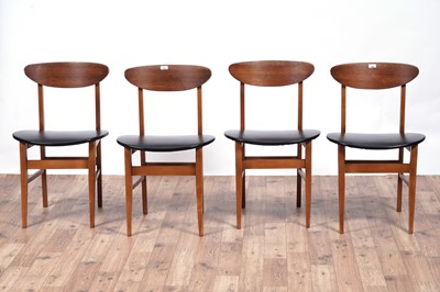 Lot 28 - A Mid Century teak extending dining table and chairs