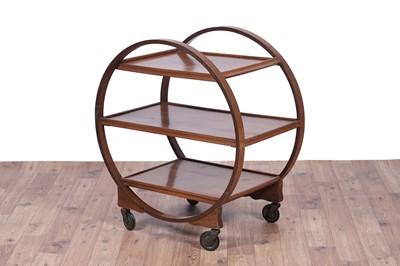 Lot 30 - An Art Deco walnut three-tier tea trolley