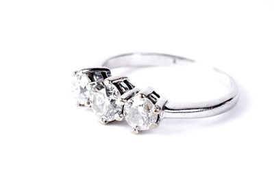 Lot 92 - A diamond trilogy ring