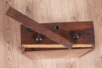 Lot 24 - A Victorian rosewood davenport and a blanket box