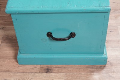 Lot 24 - A Victorian rosewood davenport and a blanket box