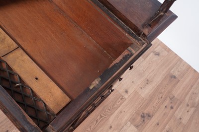 Lot 24 - A Victorian rosewood davenport and a blanket box