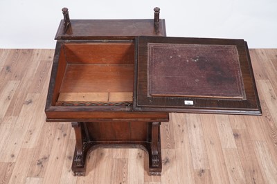 Lot 24 - A Victorian rosewood davenport and a blanket box