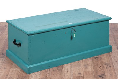 Lot 24 - A Victorian rosewood davenport and a blanket box