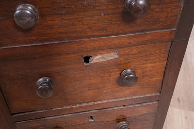 Lot 24 - A Victorian rosewood davenport and a blanket box