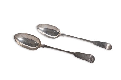 Lot 242 - Newcastle silver: a William IV silver Fiddle pattern basting spoon; and one other