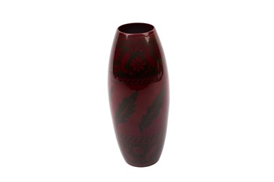 Lot 356 - A Bernard Moore flambé tapered vase