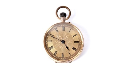 Lot 138 - A Continental gold fob watch