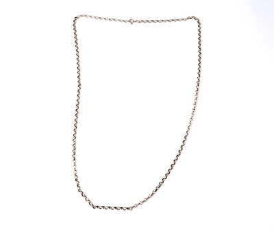 Lot 149 - A yellow gold belcher link chain necklace