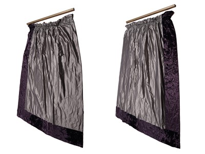 Lot 195 - Five pairs of velvet curtains