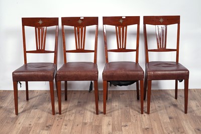 Lot 2 - Starbay: four stained cherrywood ‘Cambridge’ dining chairs