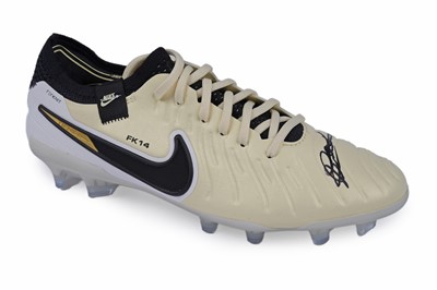Lot 458 - ﻿A pair of Nike Tiempo FK14 football boots, ﻿unworn, signed by Francesca Kirby