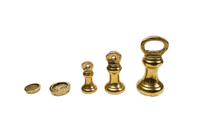 Lot 295 - A set of 19th Century brass scales, by W. & T. Avery Ltd., Birmingham