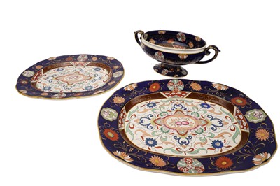 Lot 385 - Two similar late Victorian Ashworth meat plates; and a tureen