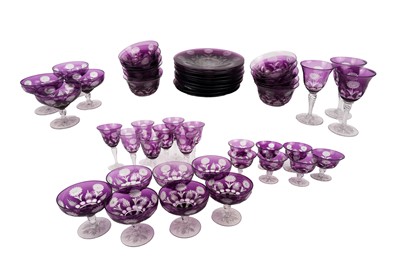 Lot 467 - A collection of late 19th Century Bohemian amethyst flash glass